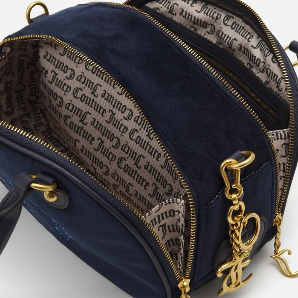 Juicy Couture Navy Blue and Gold Twig Bowler Bag Set UK circa 2023 - Picture 4 of 7